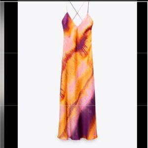 Zara satin sunset dress
